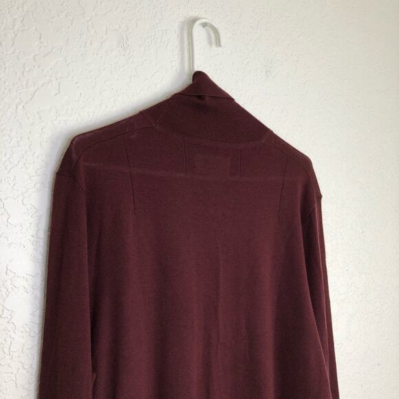 All Saints mens maroon merino wool turtleneck sweater size Extra Large XL - Picture 12 of 14